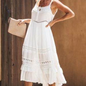 CROCHET DETAILED MIDI DRESS